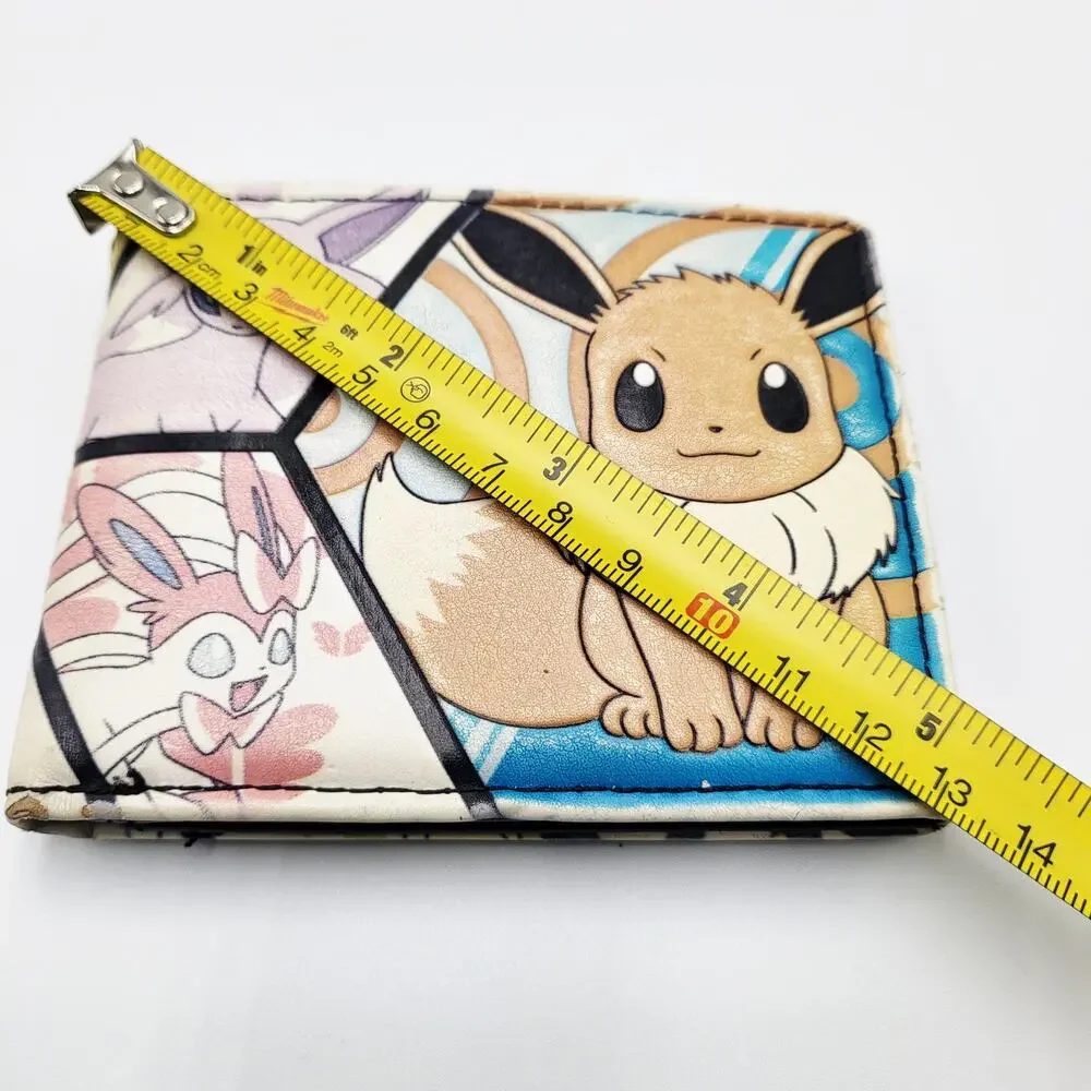 2016 Pokemon Eevee Evolutions Panel Faux Leather Bi-fold Wallet Espeon Sylveon - Picture 10 of 11